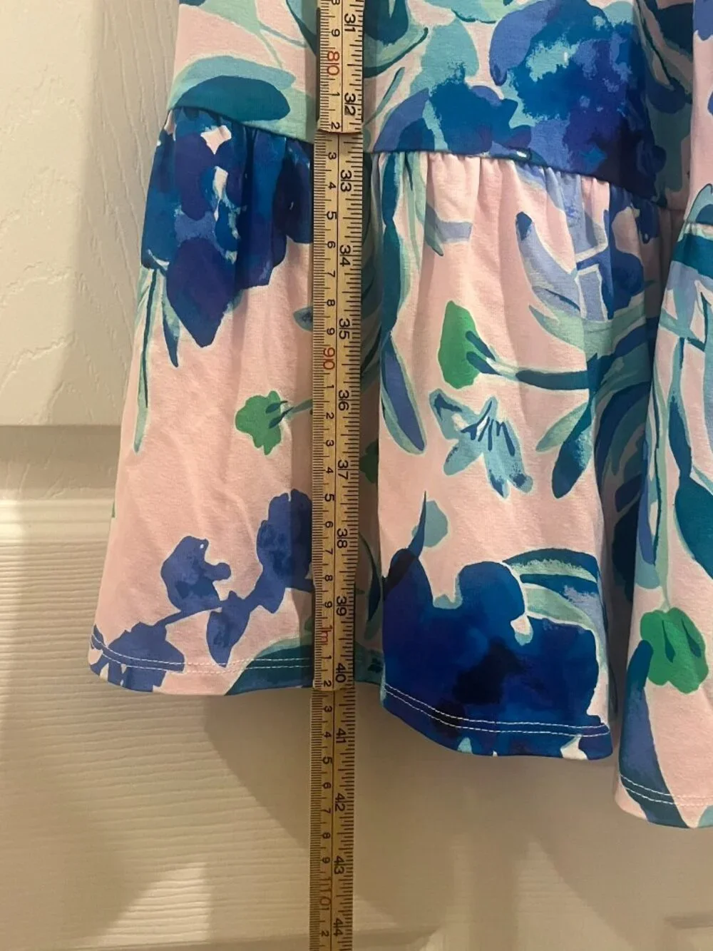 Lilly Pulitzer Pink Floral Midi Dress with Blue & Green Print - Picture 6 of 14